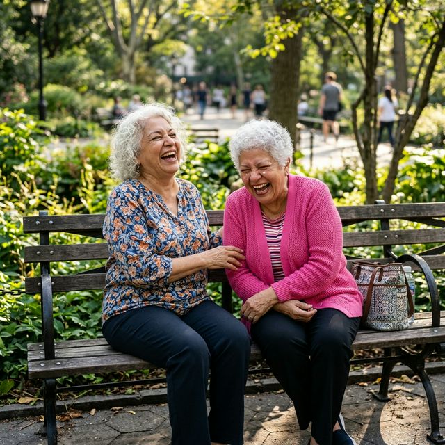 Adulto mayor activo y feliz
