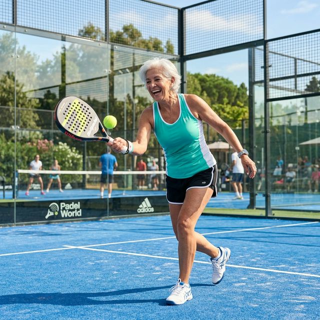 Adulto mayor activo y feliz