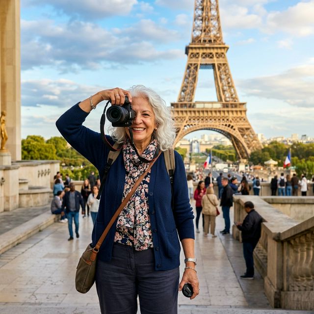 Adulto mayor activo y feliz