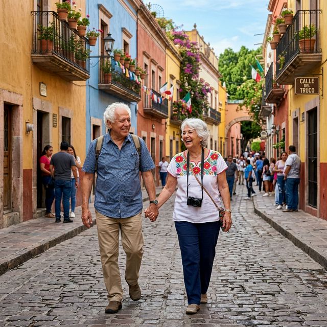 Adulto mayor activo y feliz